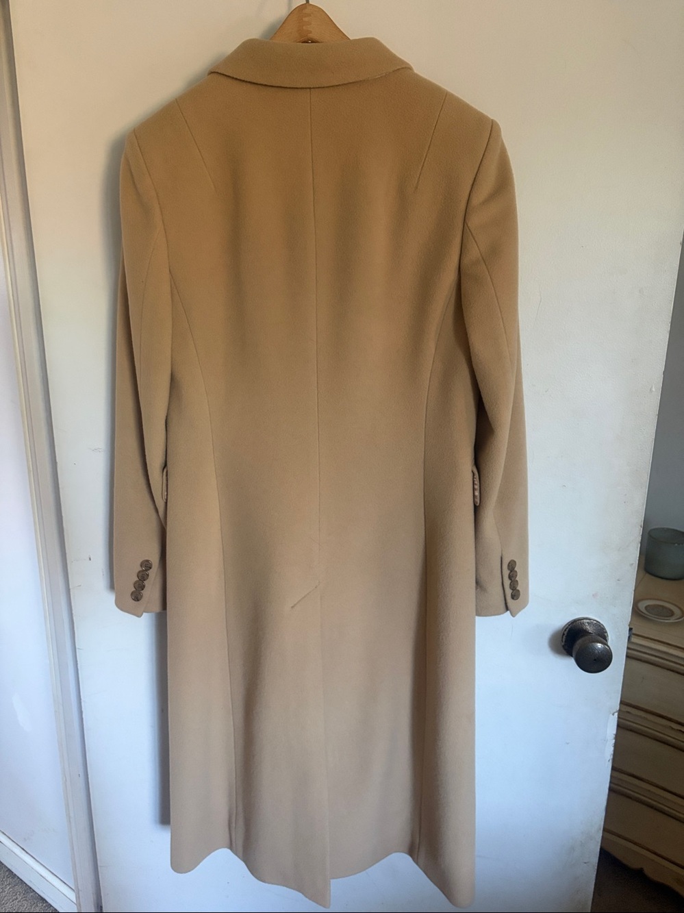 J Crew Coat Womens 6 Tan Italian Double Cloth Wool Classic Lady Day Coat - Picture 2 of 3